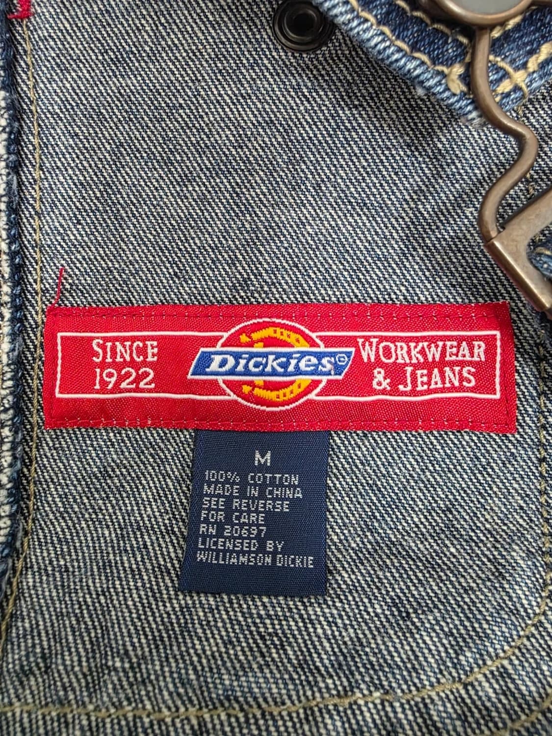 디키즈 멜빵 데님 스커트 오버롤 스커트 M 상품이미지8