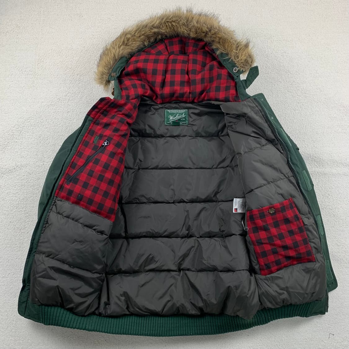 00s 울리치 자수로고 코요테 퍼 아크틱 다운 파카 그린 상품이미지8