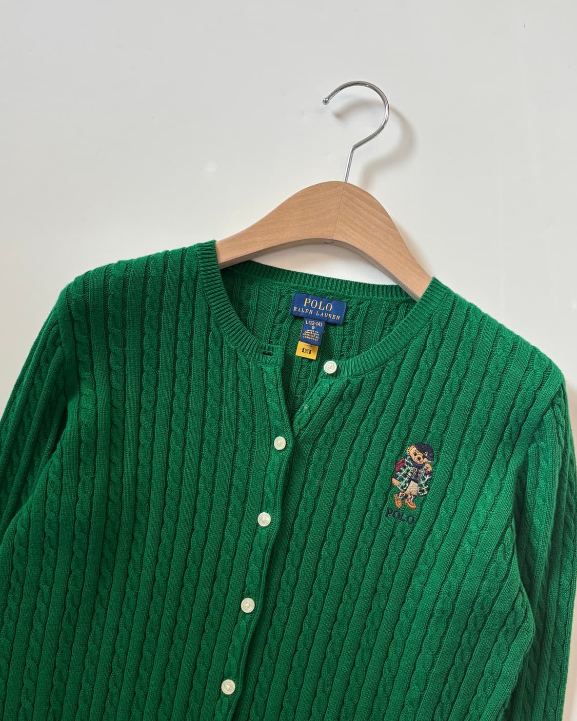 Polo 폴로 랄프로렌 QR라벨 베어로고 걸즈 가디건 상품이미지2