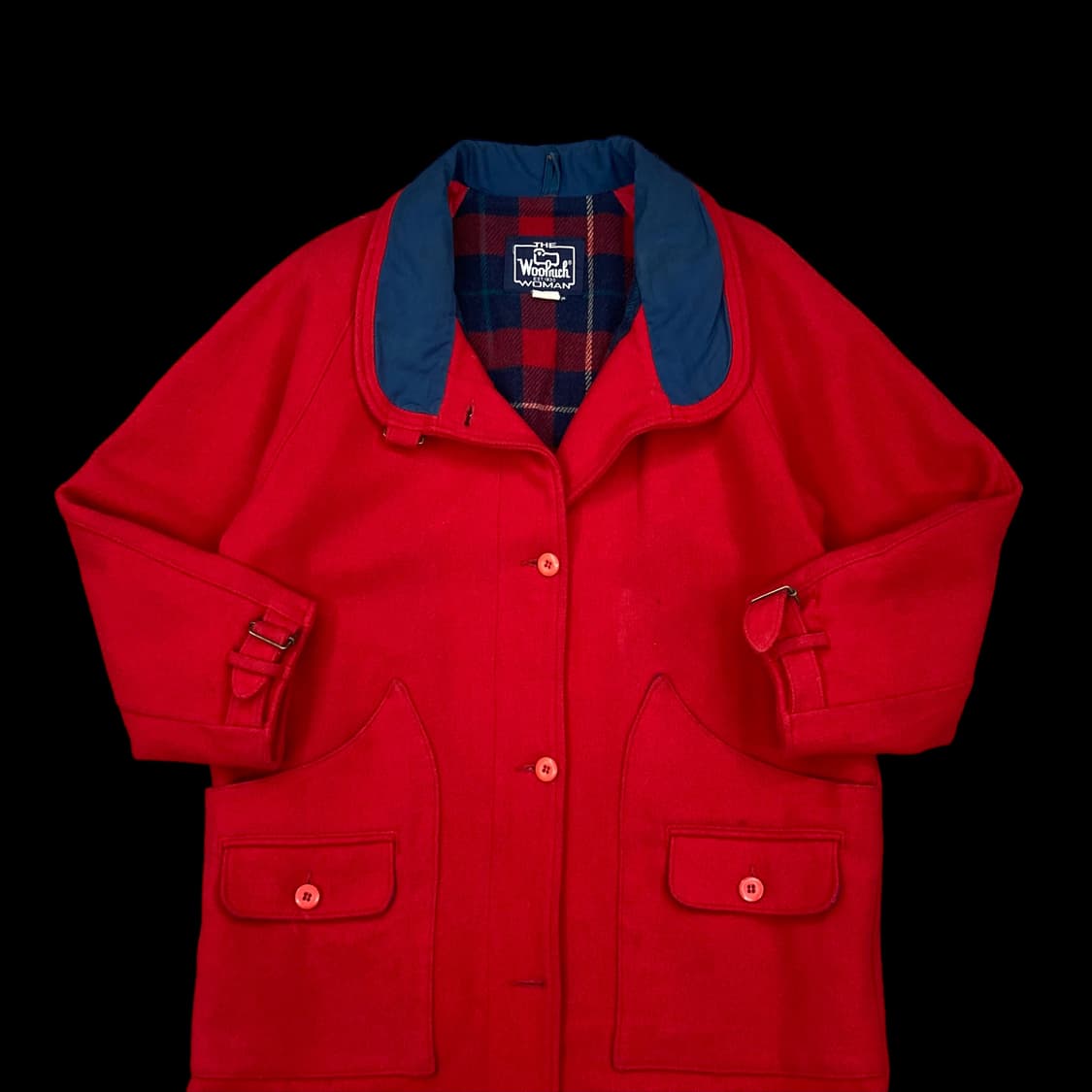 울리치 헤비울 레드 숄카라 코트 상품이미지5