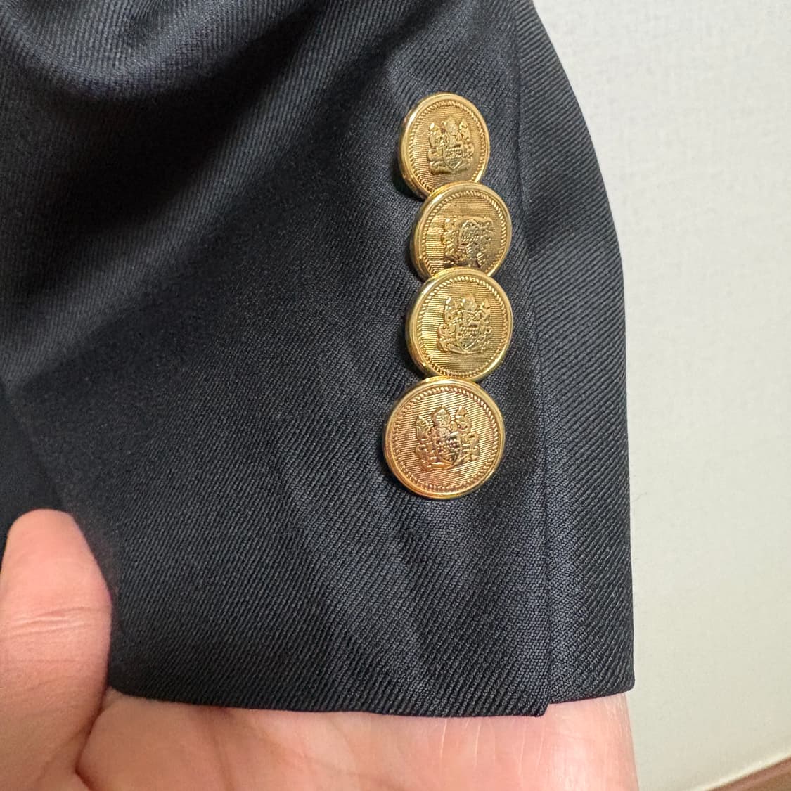 (민트급) 아쿠아스큐텀 금장 블레이저 자켓 / 블랙, 42R 상품이미지5