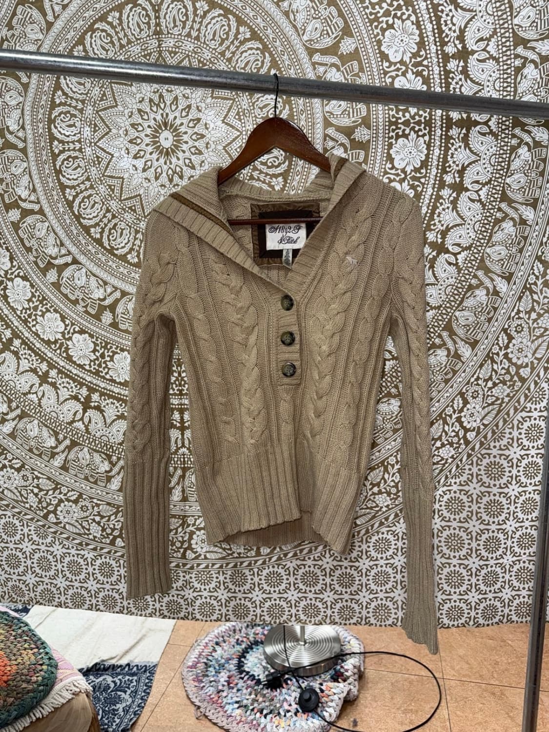 1892 F&FITCH 빈티지 여성 캐시미어 니트 후드티 상품이미지2