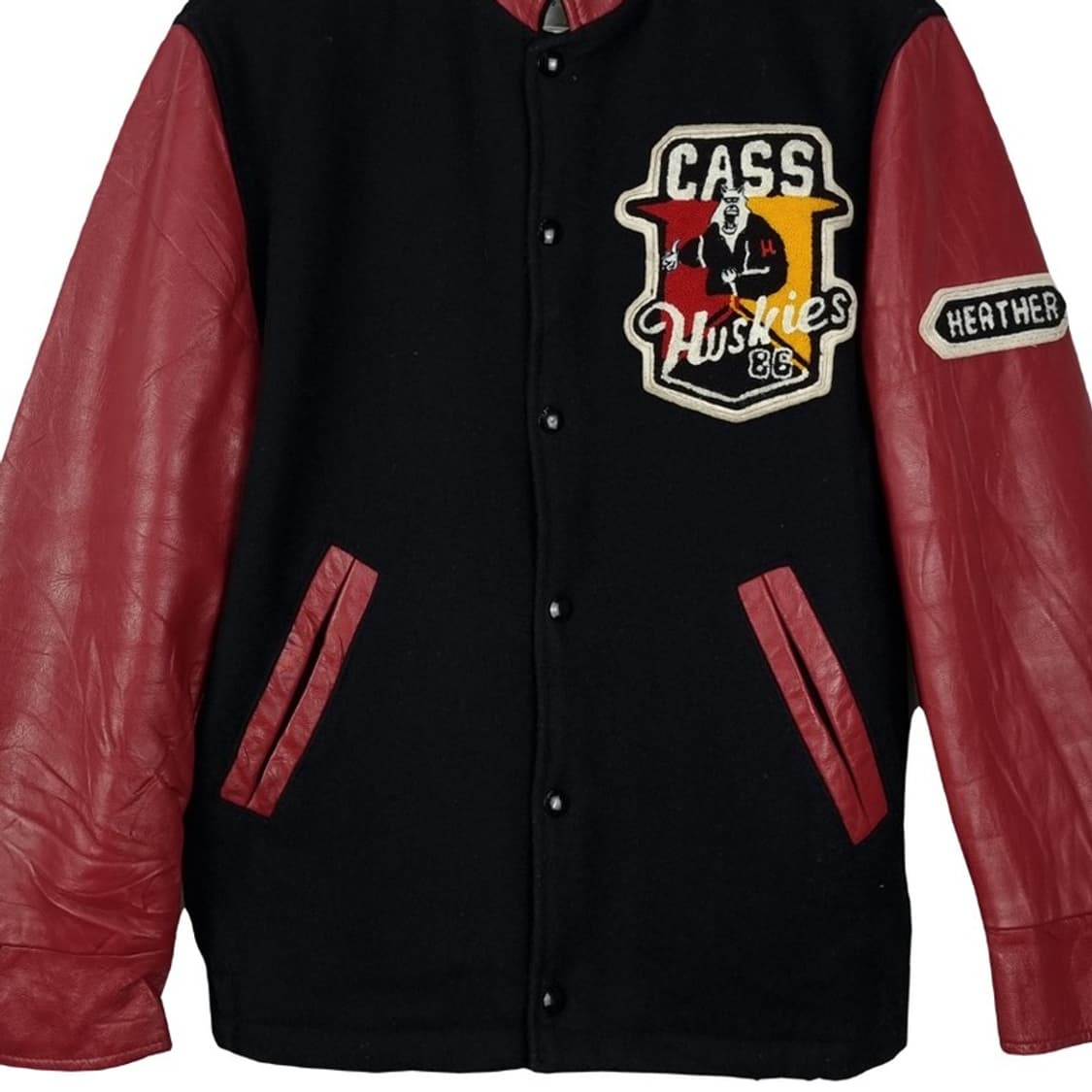 [아메리칸빈티지] 레더 슬리브 빈티지 바시티 자켓 M18506 상품이미지5