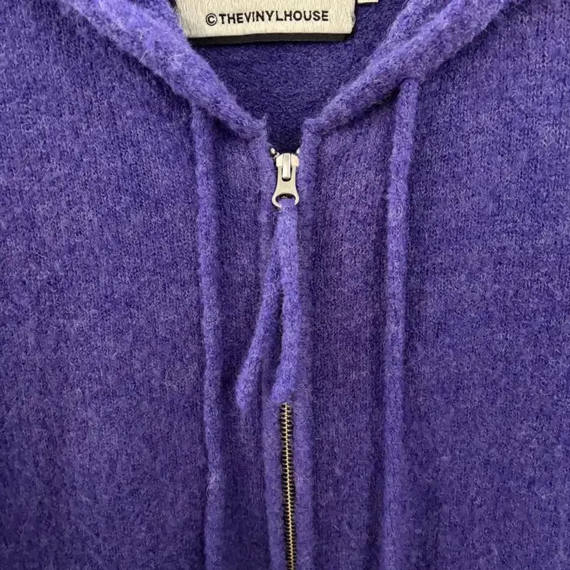 Thevinylhouse knit zipup purple S 상품이미지3