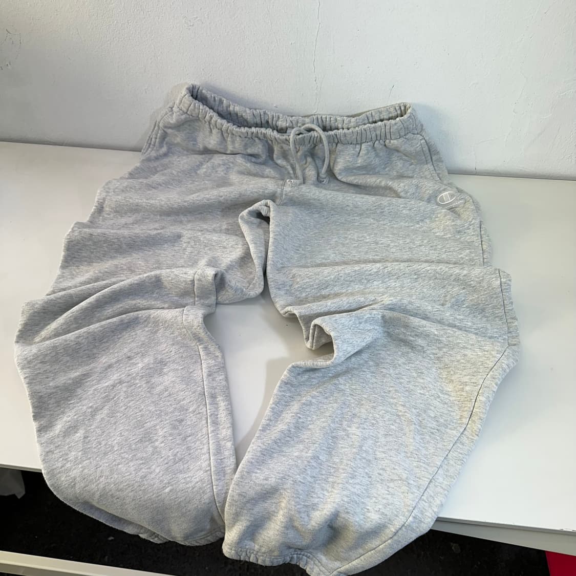 L 챔피온 멜란지그레이 루즈핏 스웻 조거팬츠 상품이미지4