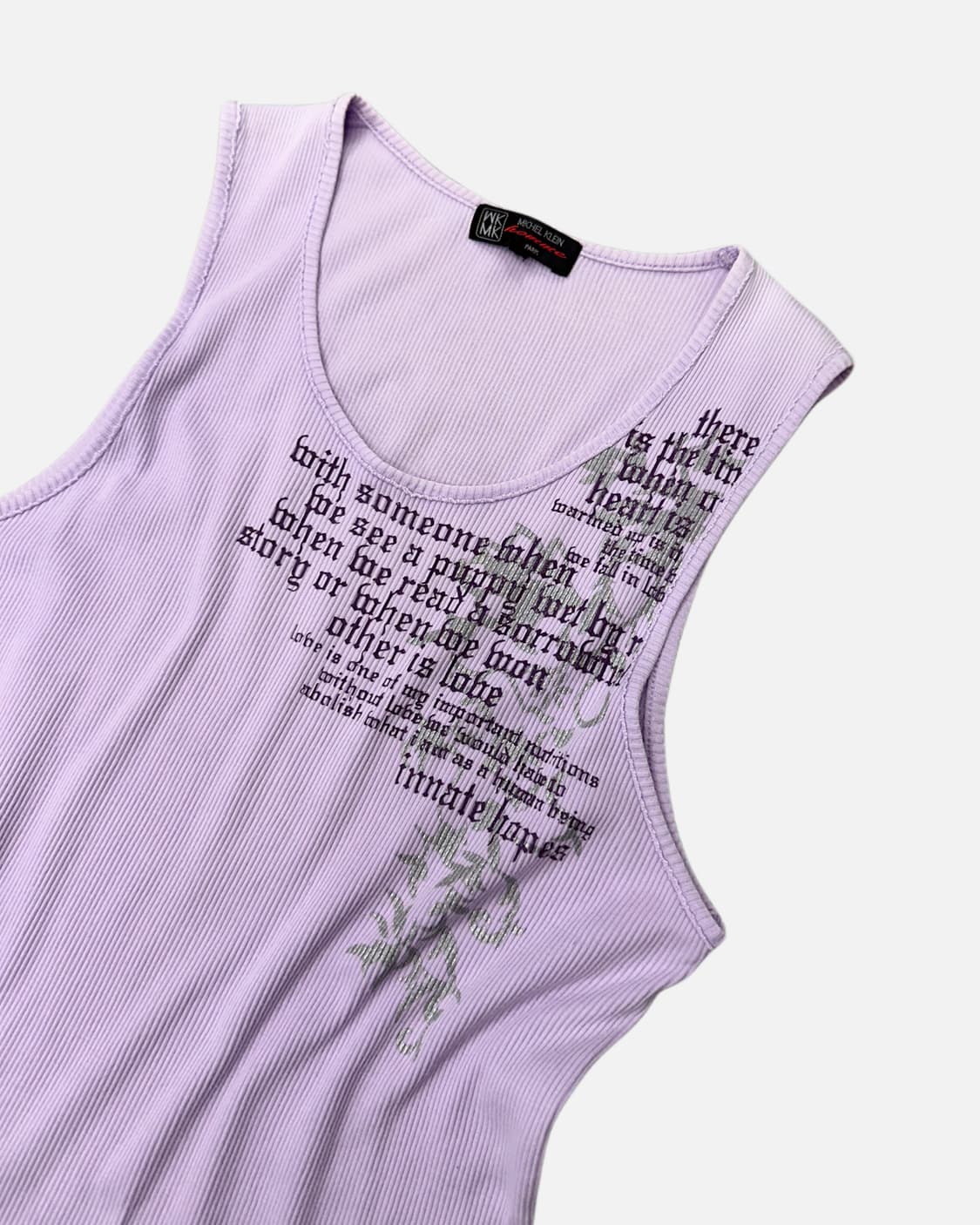 punk lettering ribbed sleeveless 상품이미지2