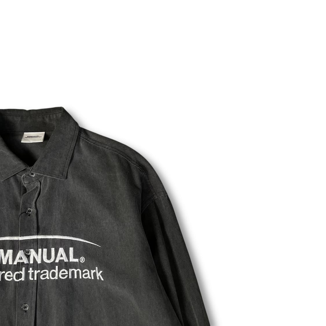 노매뉴얼 그레이 빅자수로고 긴팔 셔츠 F 상품이미지2