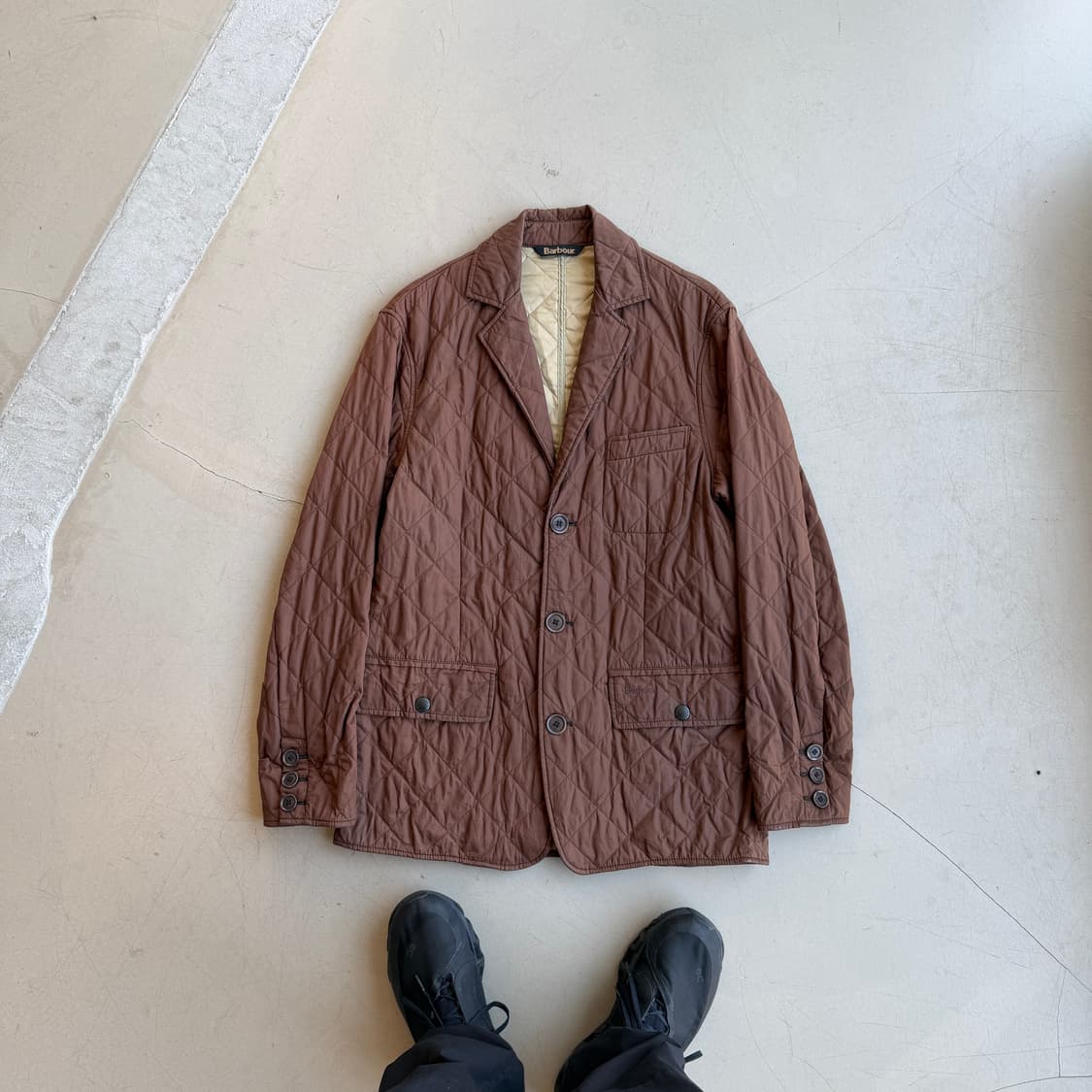 바버 브라운 퀼팅 자켓 상품이미지1