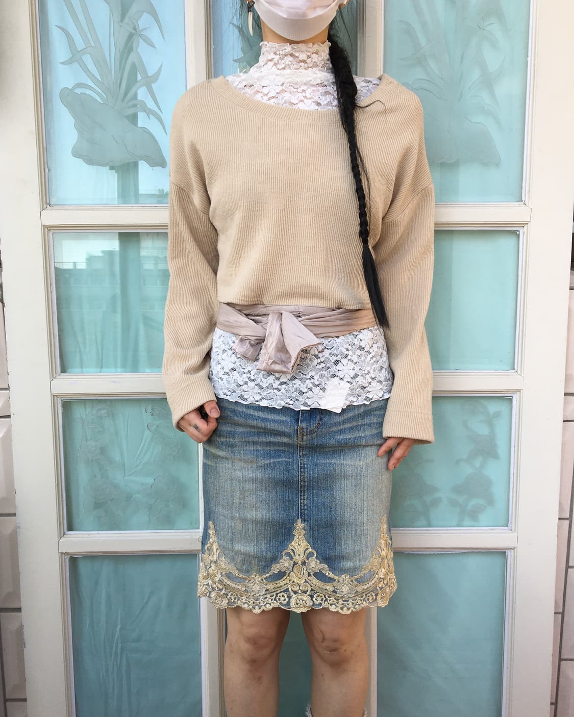 Tied point ribbed knit 상품이미지1