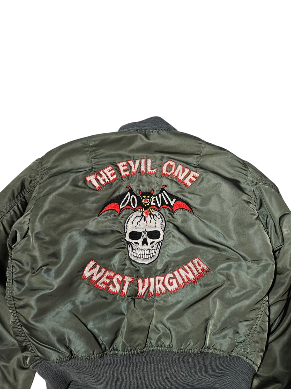 1990's 알파인더스트리 MA-1 웨스트 버지니아 자수 M 상품이미지3