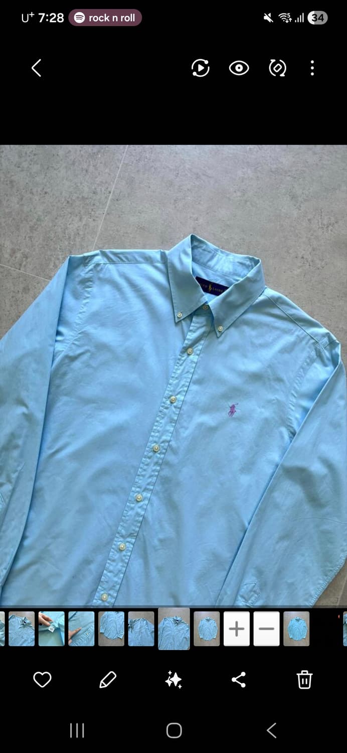 Polo Ralph Lauren Sky Blue Cotton Shirt  상품이미지2