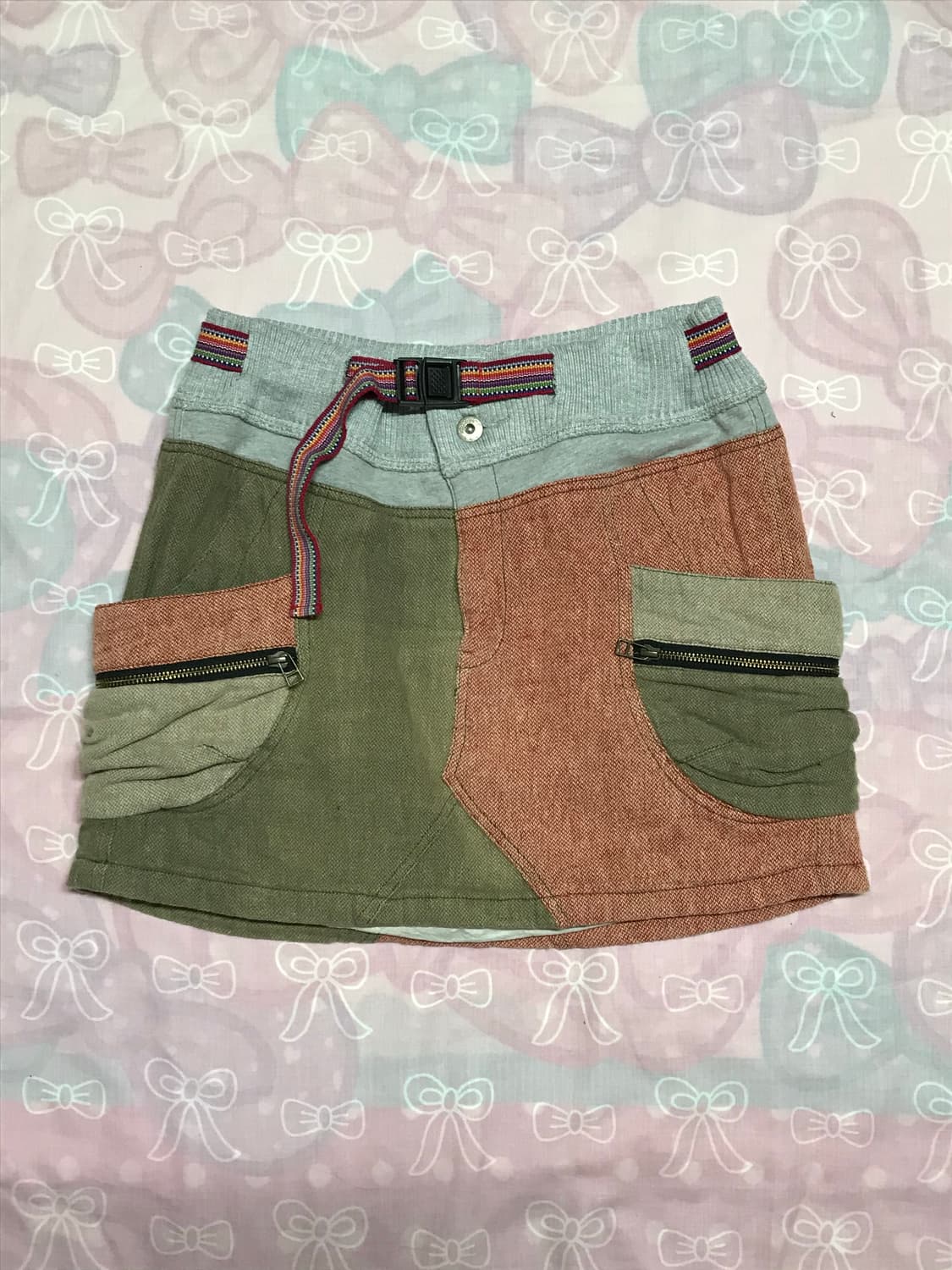 히피 미니스커트 카고 숏스커트  상품이미지1