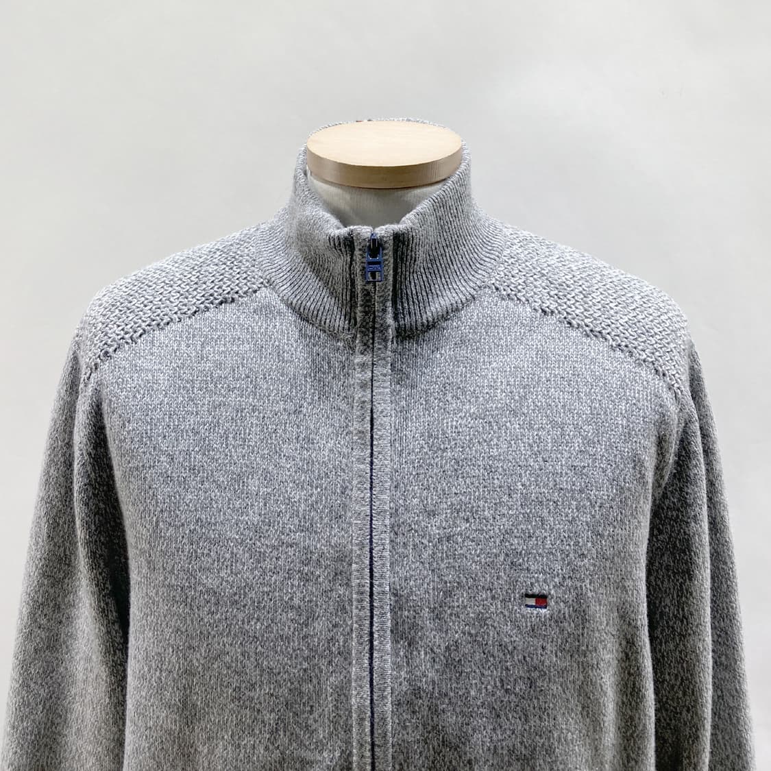 타미힐피거 남성코튼니트집업자켓 그레이 M  상품이미지2