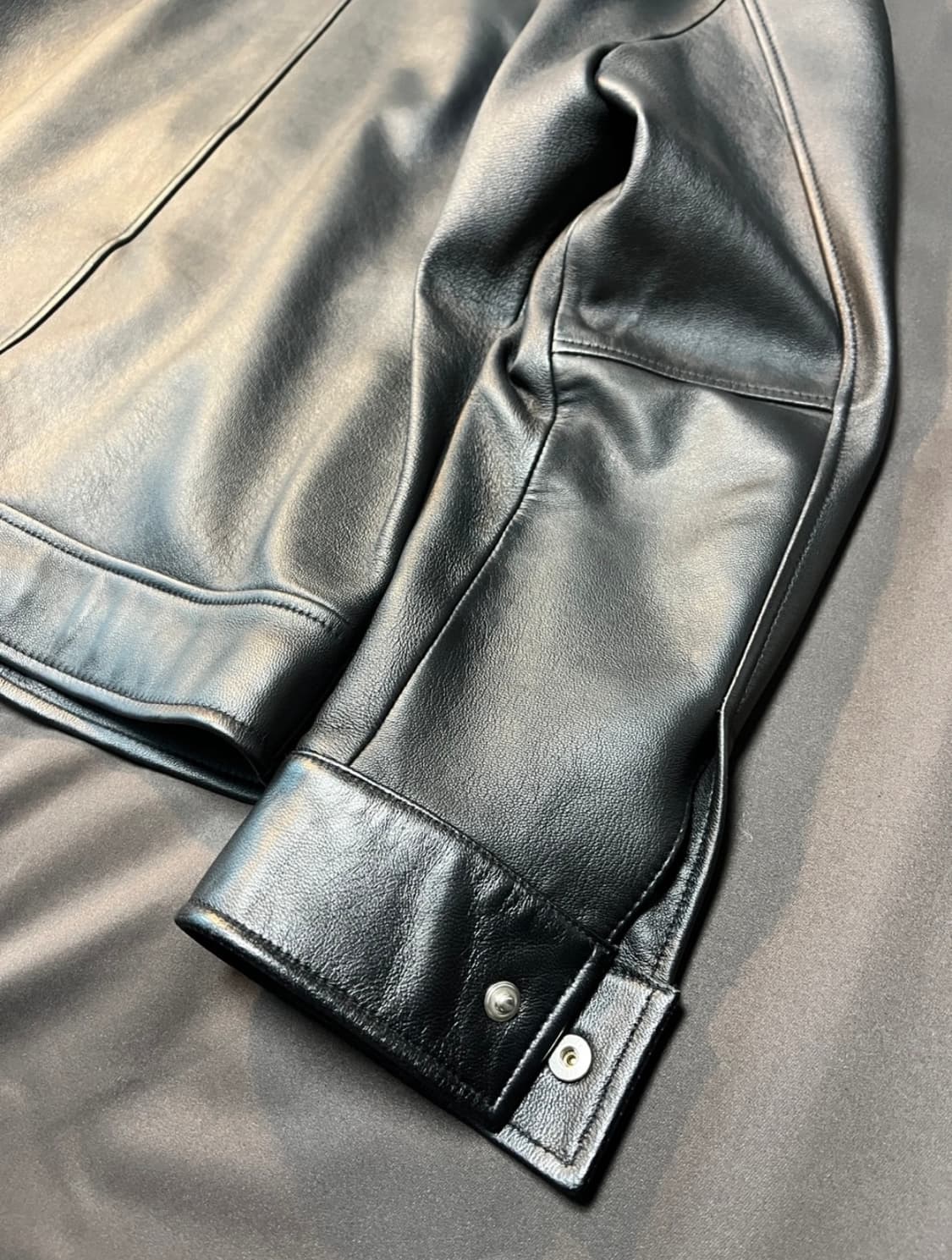 드림월드 램스킨 세미오버 싱글 라이더 자켓 상품이미지9