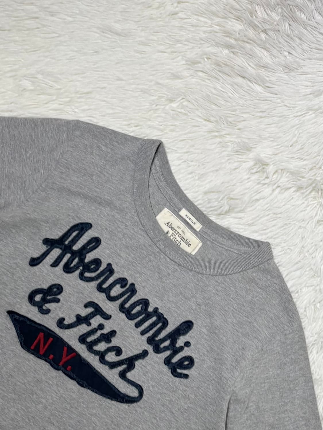 아베크롬비 그레이 빅로고 반팔 상품이미지4