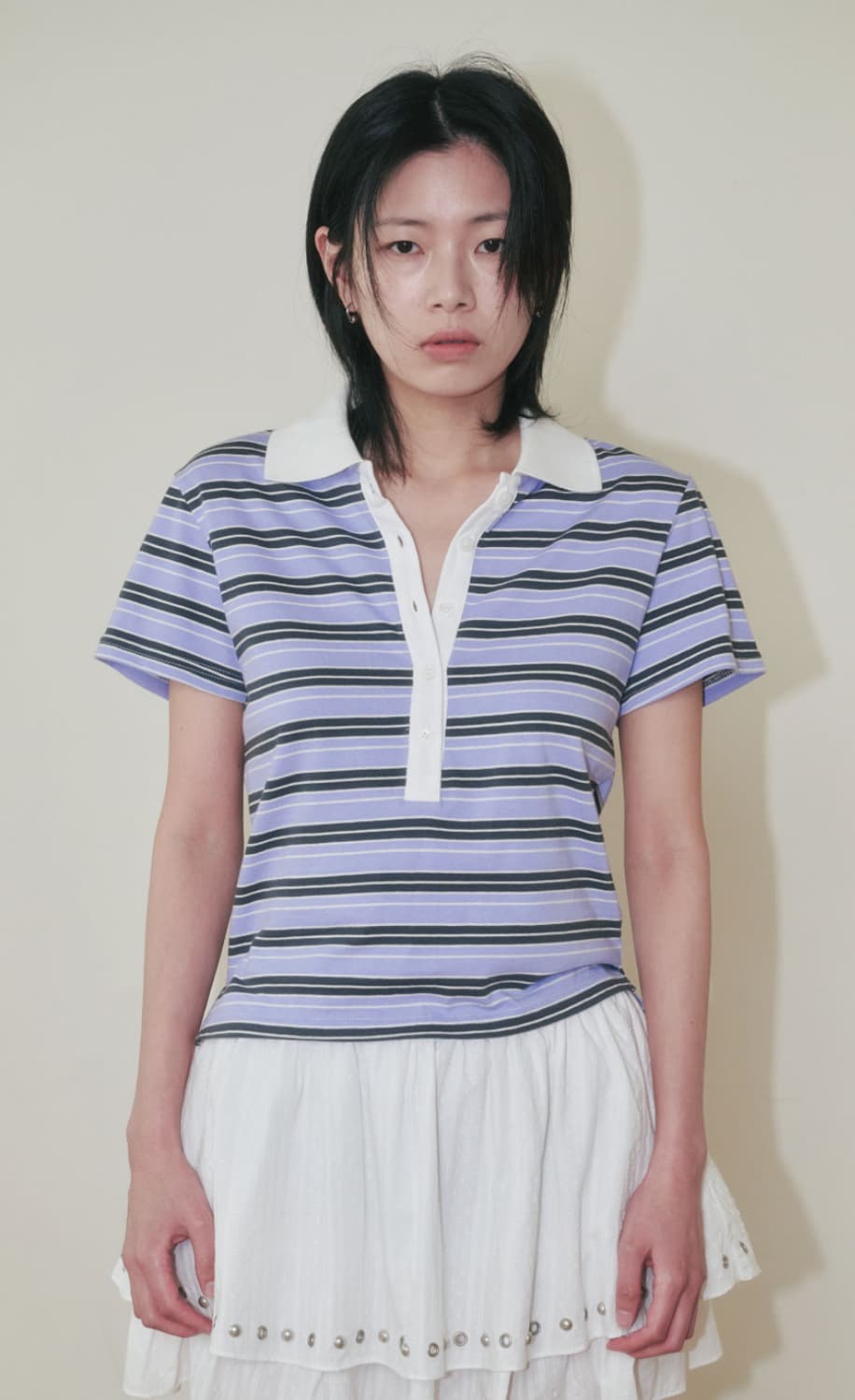 [플리즈프로젝트]BORDER STRIPE PK T-SHIRT 상품이미지1