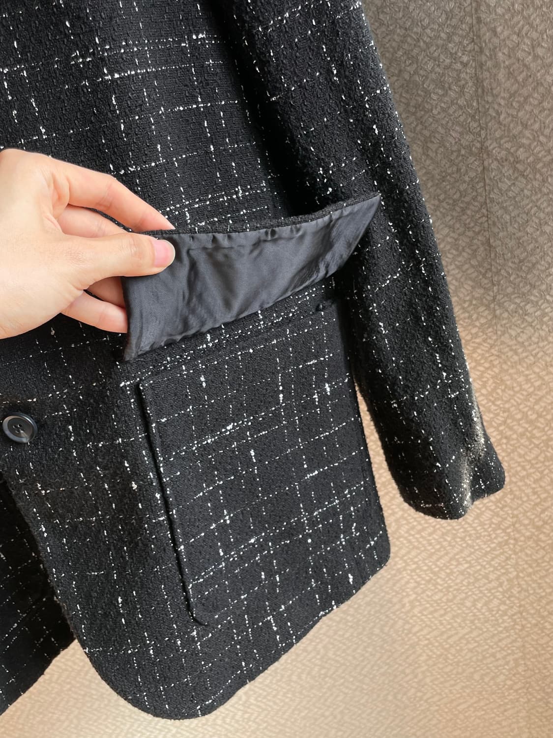 SEEOT 트위드 블레이저 3버튼 자켓 상품이미지6
