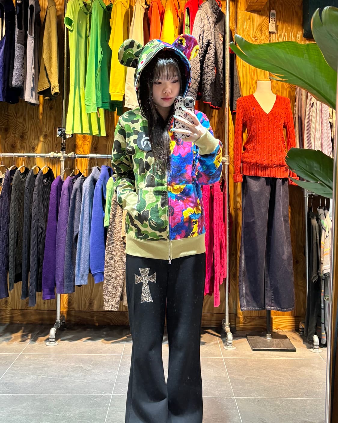 S BAPE x Mika Ninagawa 샤크 카모플라워 패턴 리미티드  상품이미지1