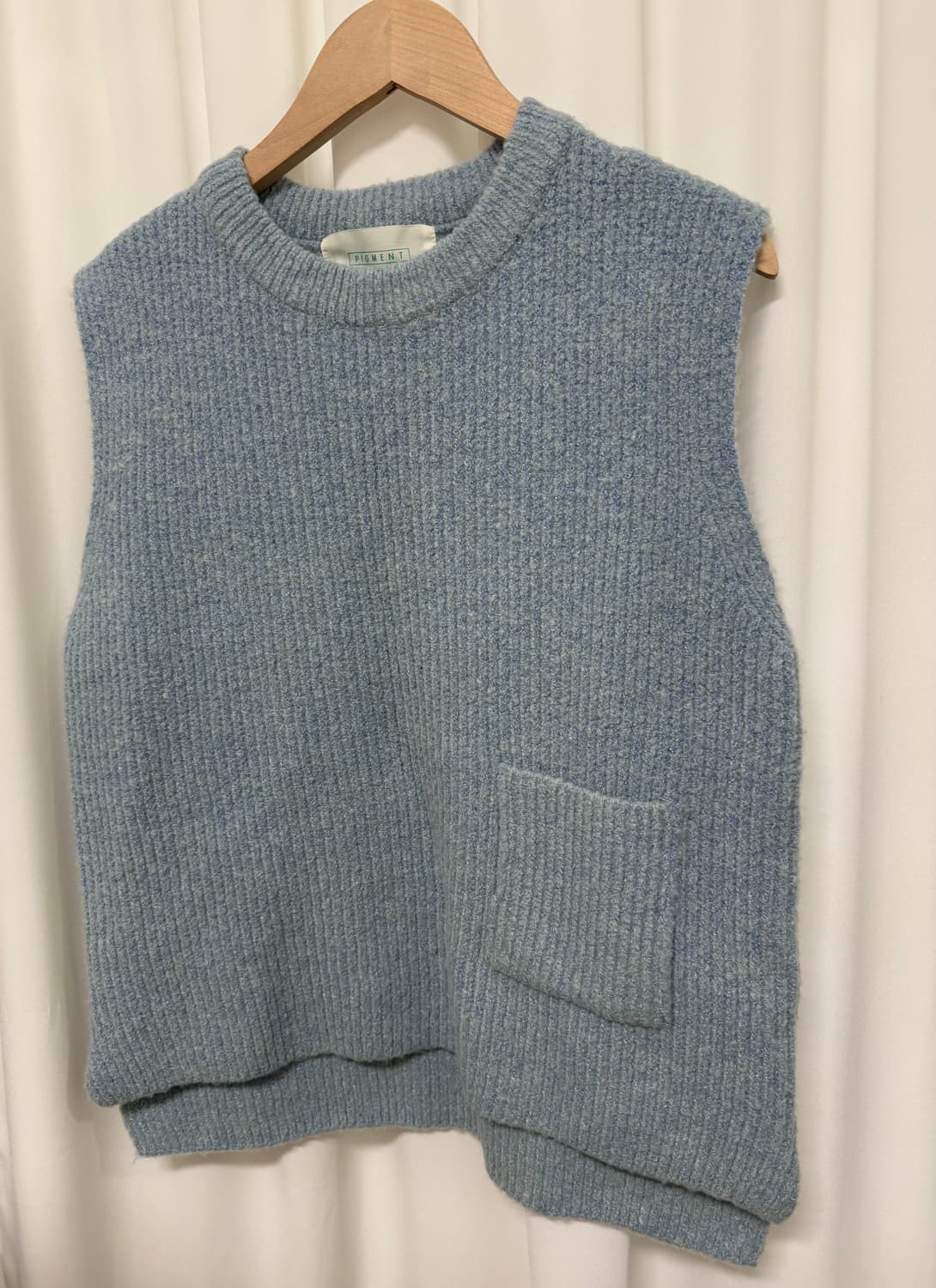 피그먼트 니트 베스트 포켓 조끼 상품이미지7