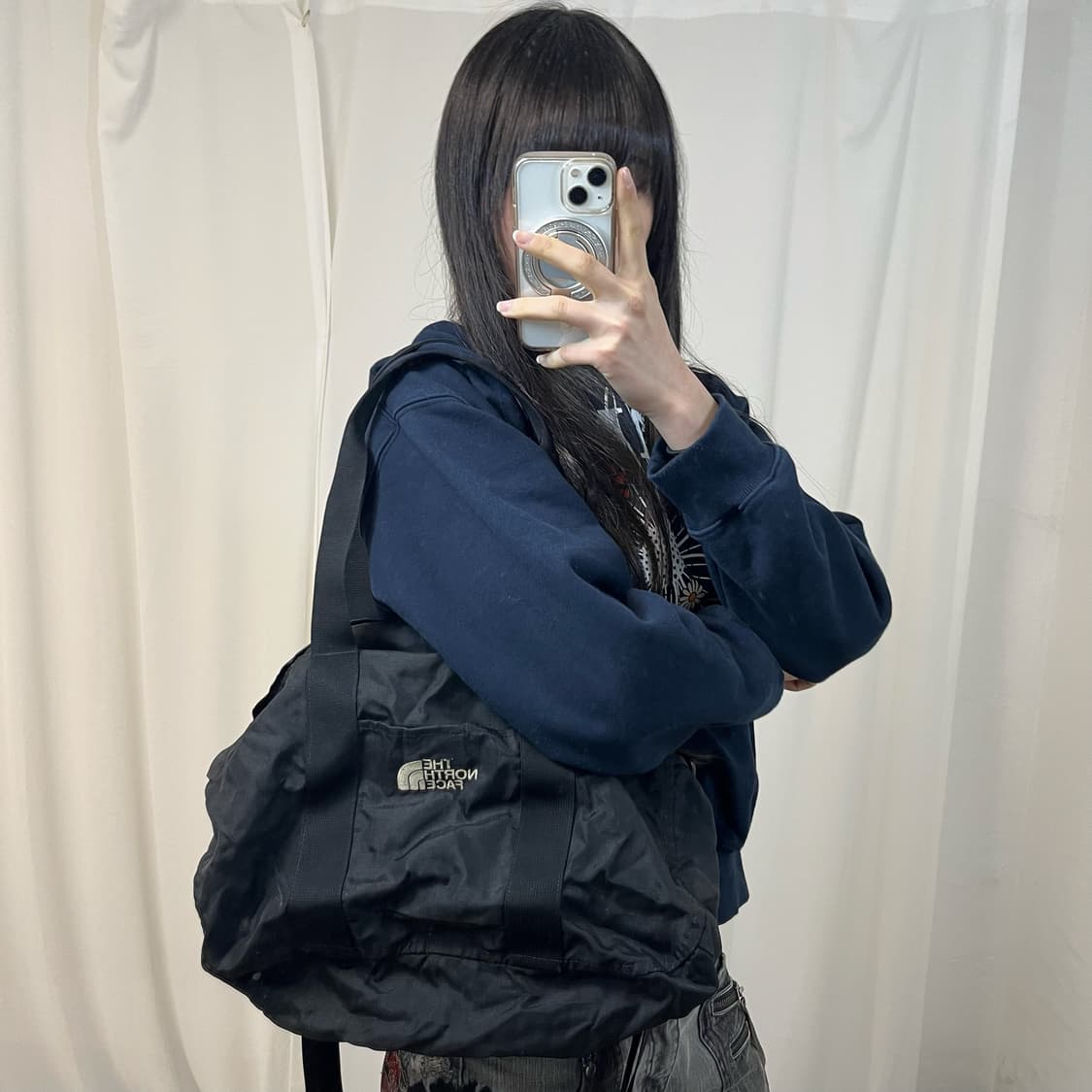 The North Face black cross bag 상품이미지2
