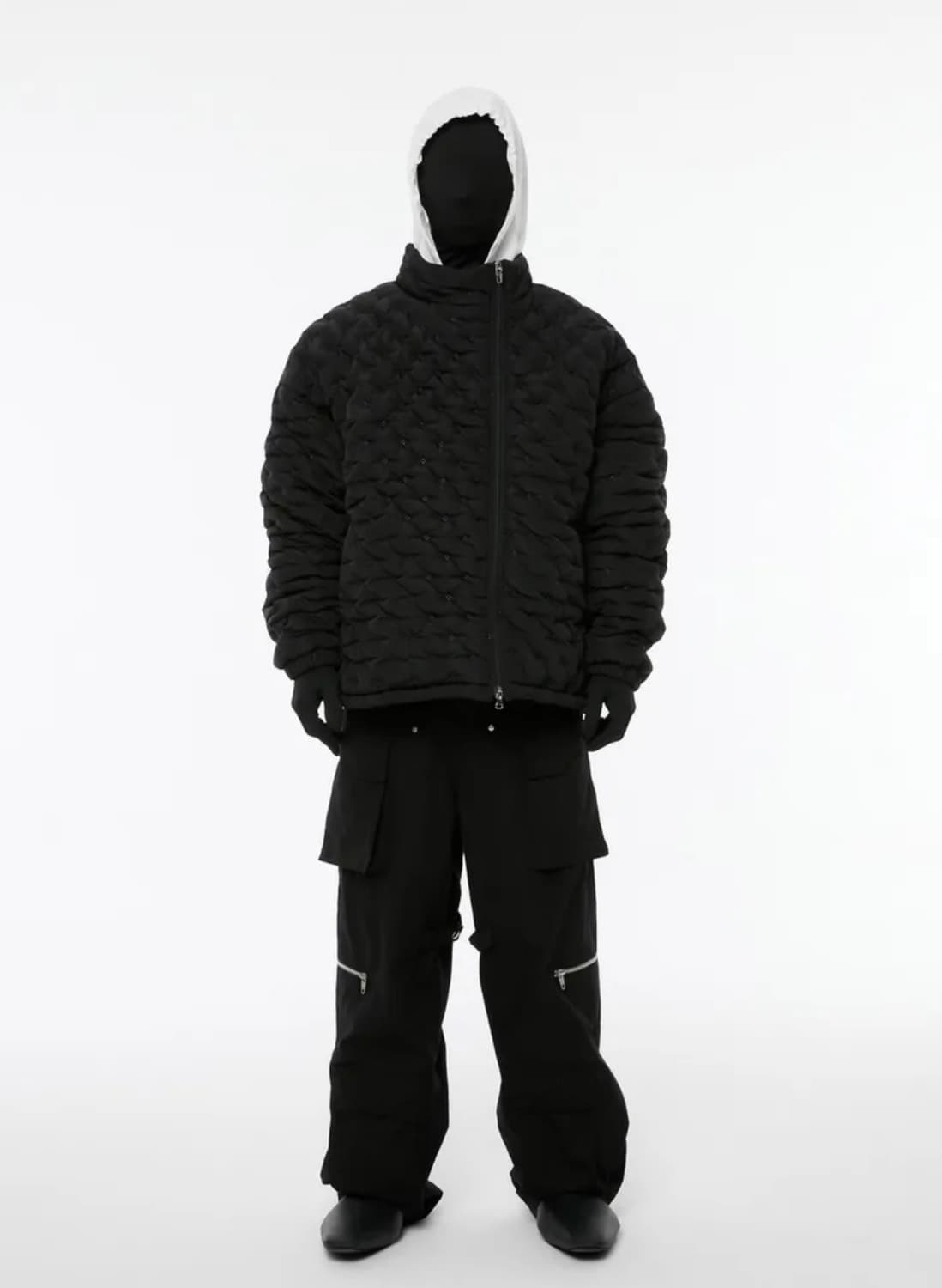 어나더유스 004-23 오버사이즈 패디드 자켓 블랙 상품이미지1