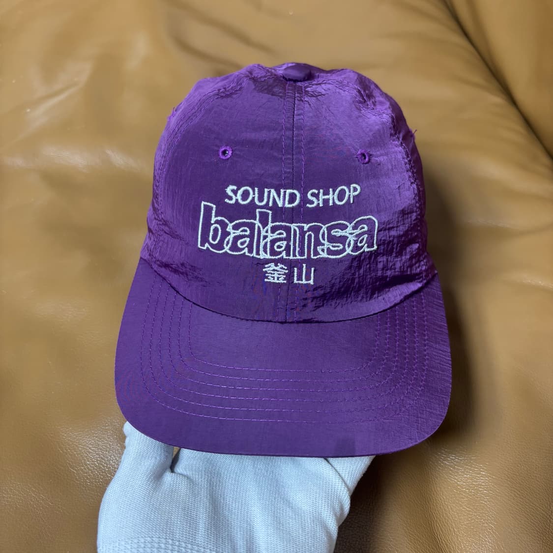 Balansa x Monkids 발란사 콜라보 6패널 볼캡 모자 퍼플 상품이미지2
