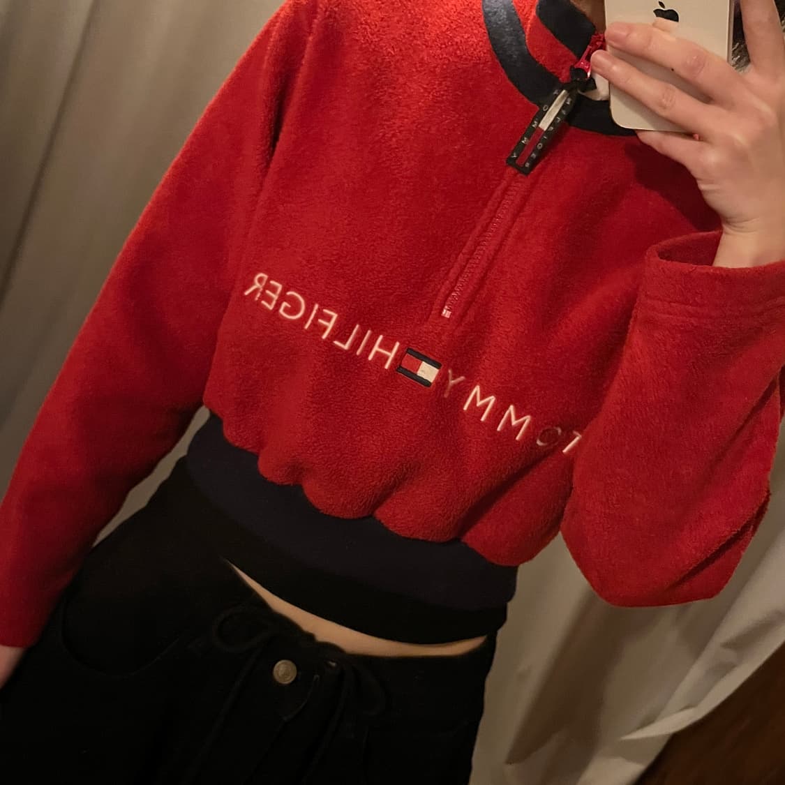 타미힐피거 크롭 반집업 플리스 상품이미지2