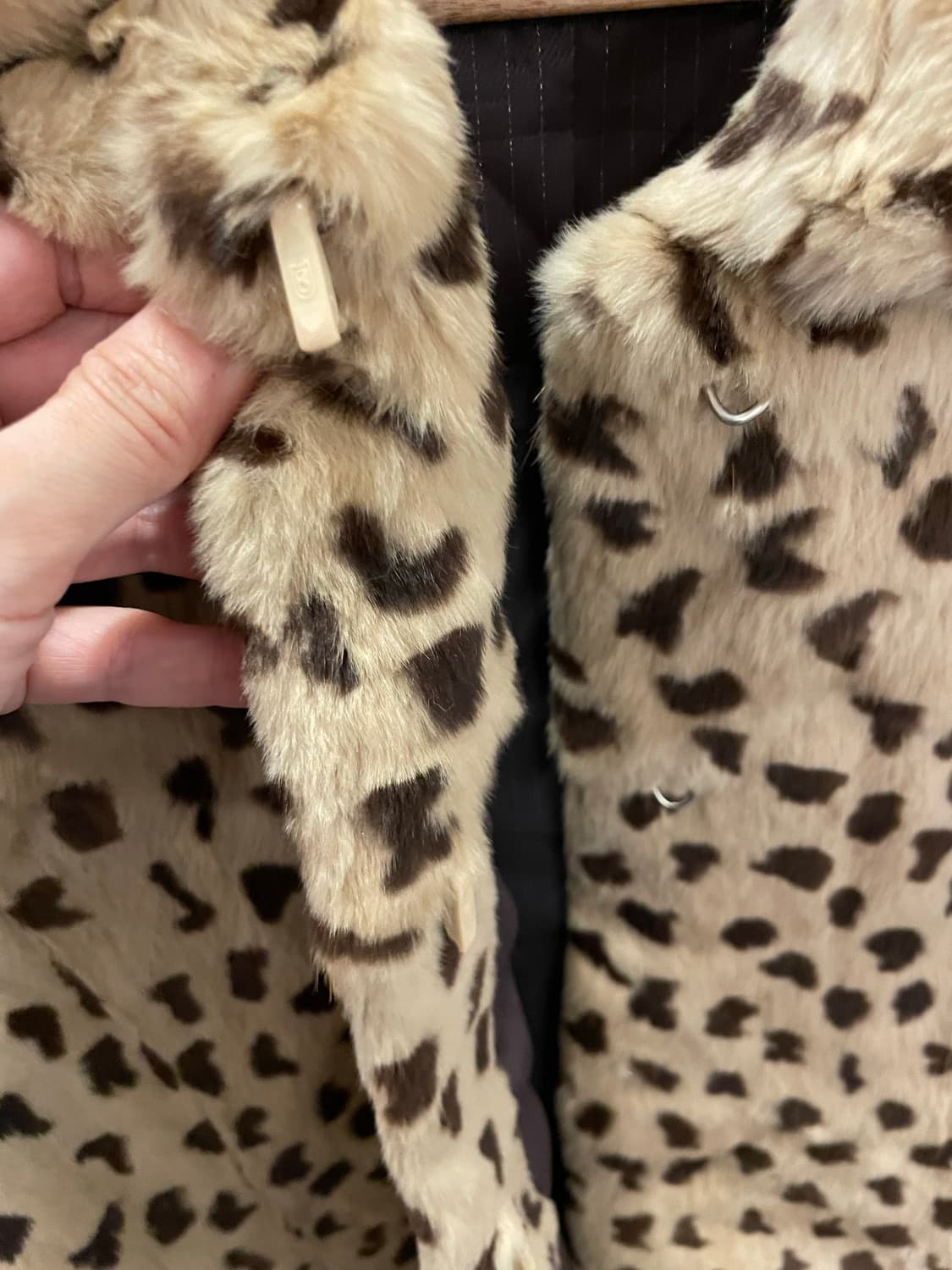 빈티지 페이크 퍼 호피 자켓 상품이미지3