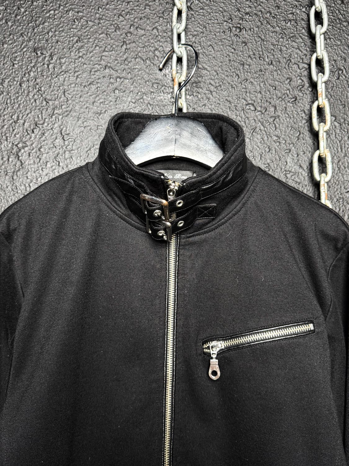 Black high-neck 2-strap zip-up jacket 상품이미지6