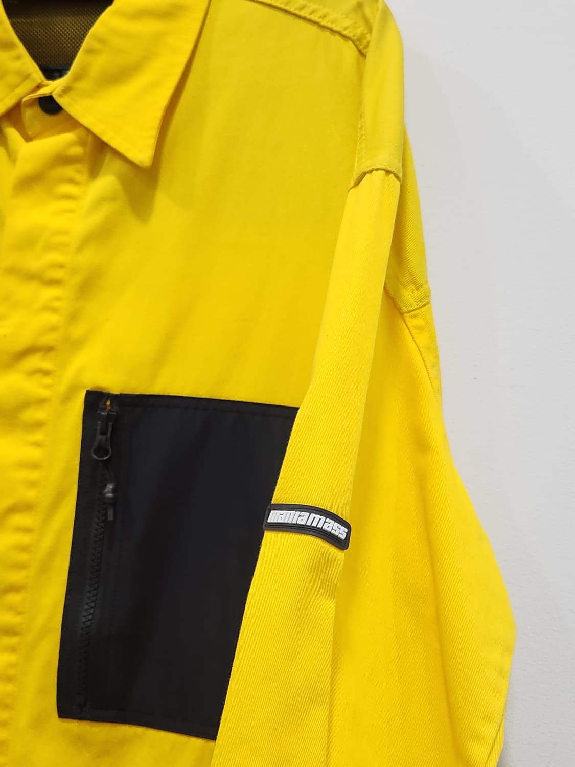 [M] 매니아매스 탄탄한 옐로우 포켓 셔츠 오버핏 남성 M 상품이미지4