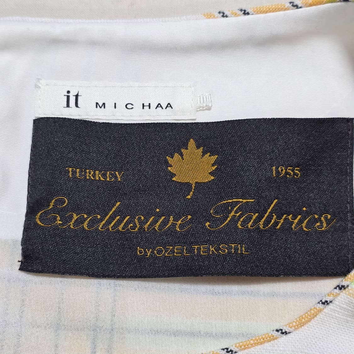 1321 잇미샤(it michaa)스퀘어넥 체크 원피스 55 상품이미지7