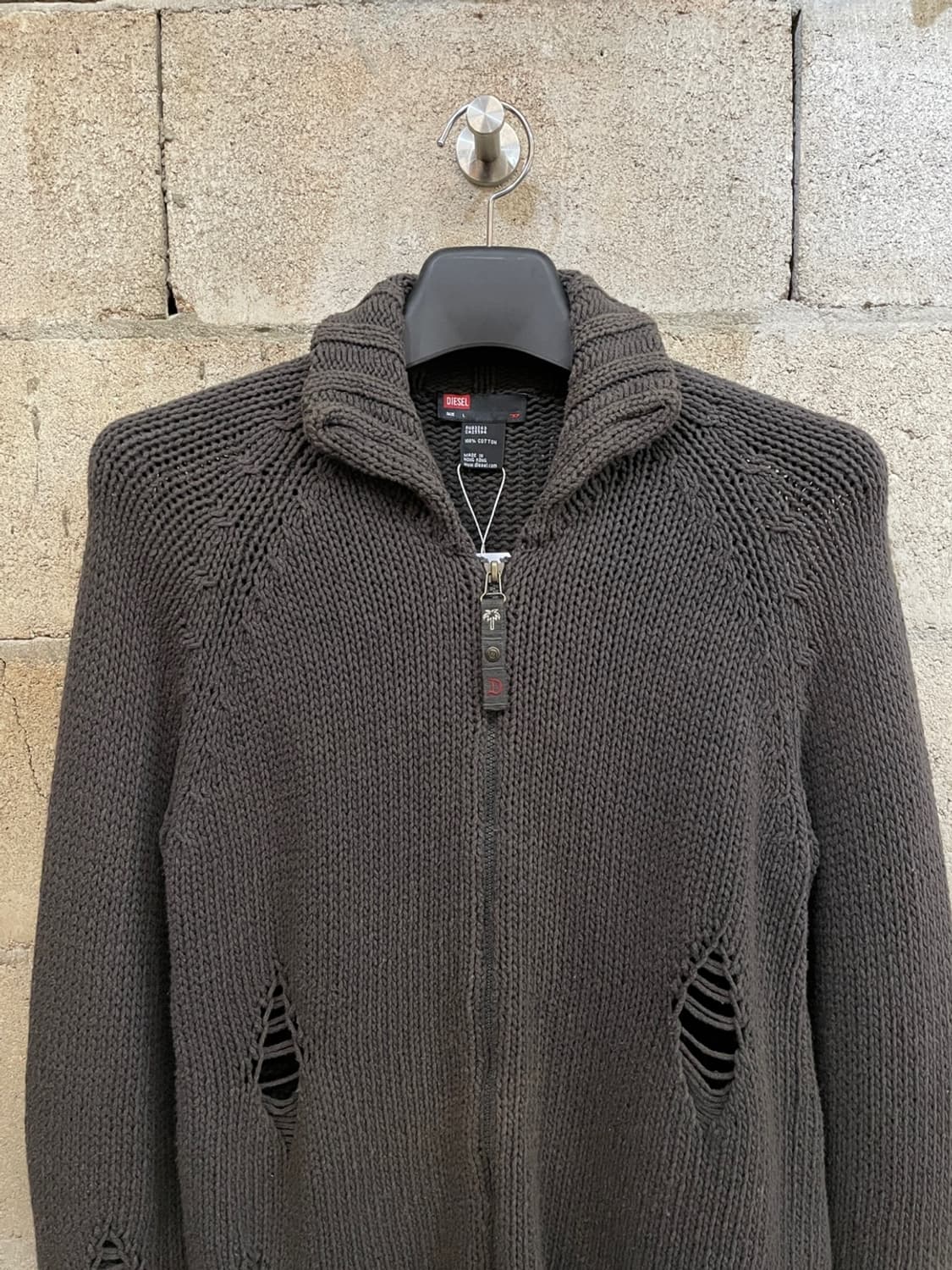 디젤 데미지 니트 집업  상품이미지2
