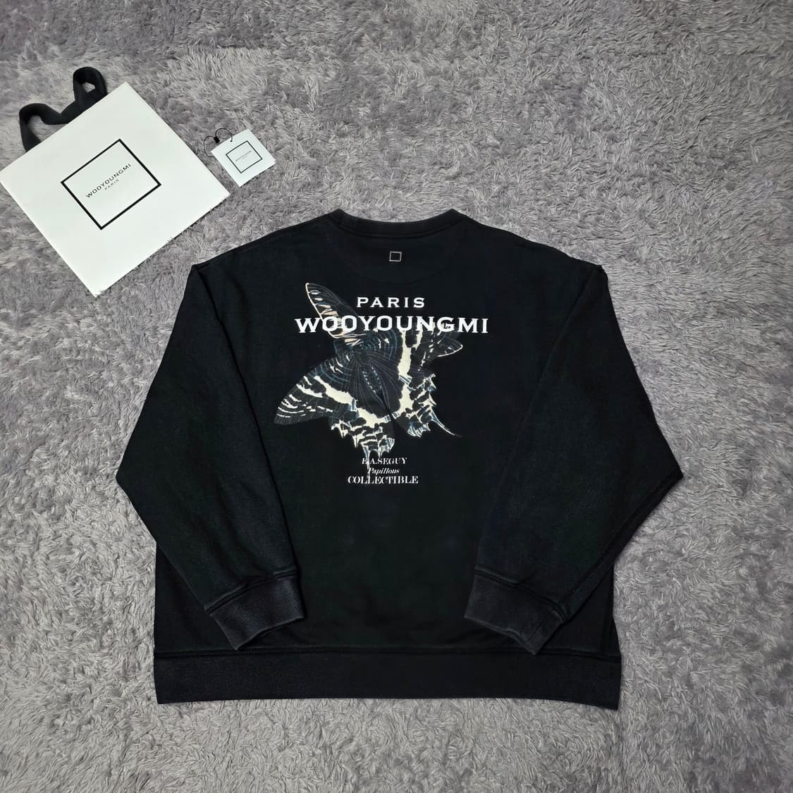[클로젯][52]우영미 나비 백로고 스웨트셔츠 블랙 맨투맨 상품이미지2