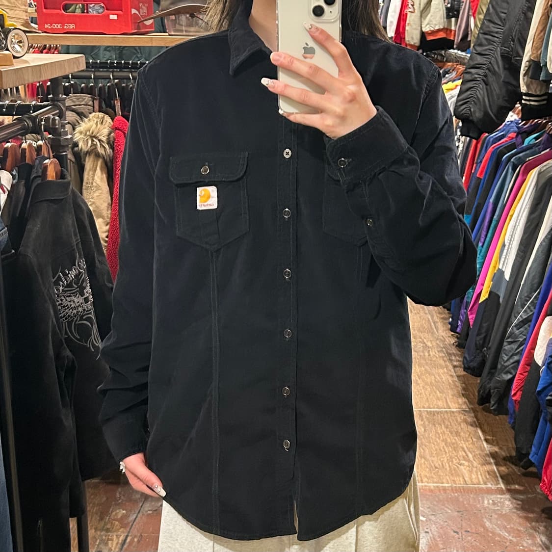 [HI] 칼하트 코듀로이 긴팔셔츠 블랙 상품이미지2