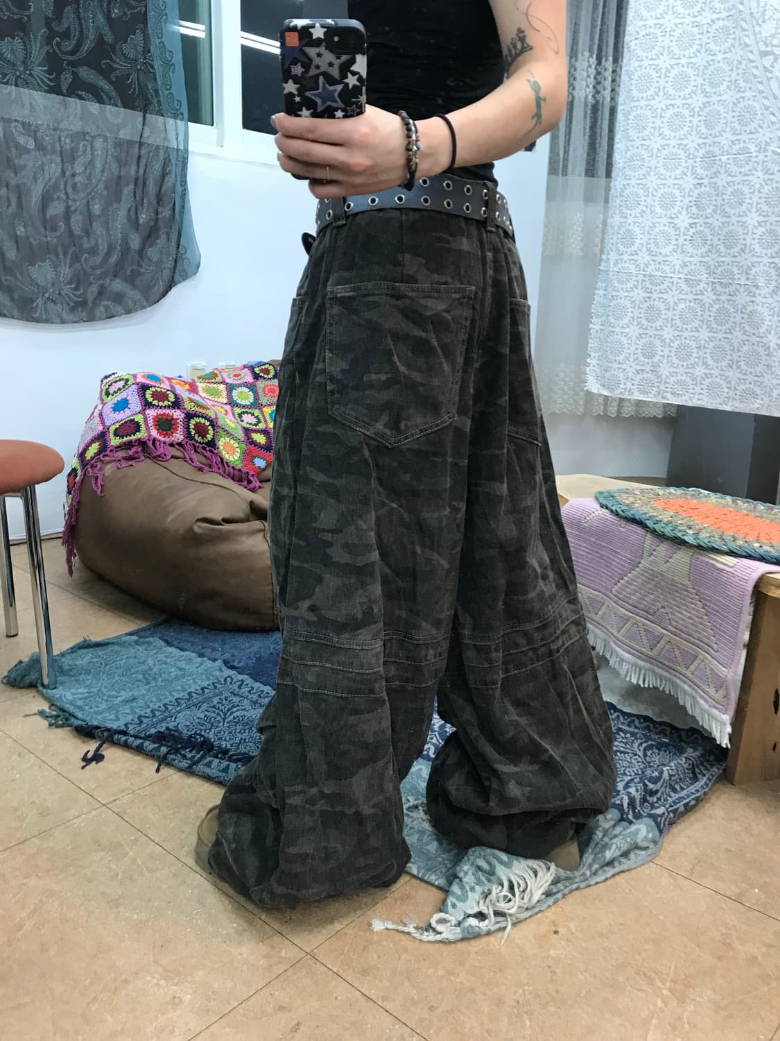 빈티지 더블니 카모팬츠  상품이미지2