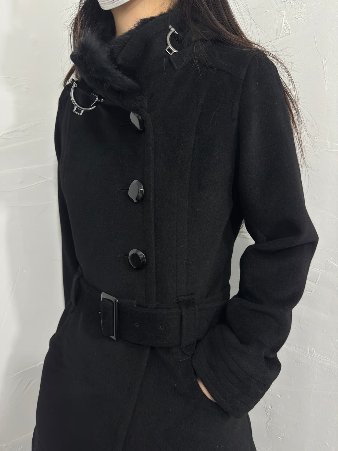 peyton place hood fur detail coat 상품이미지5