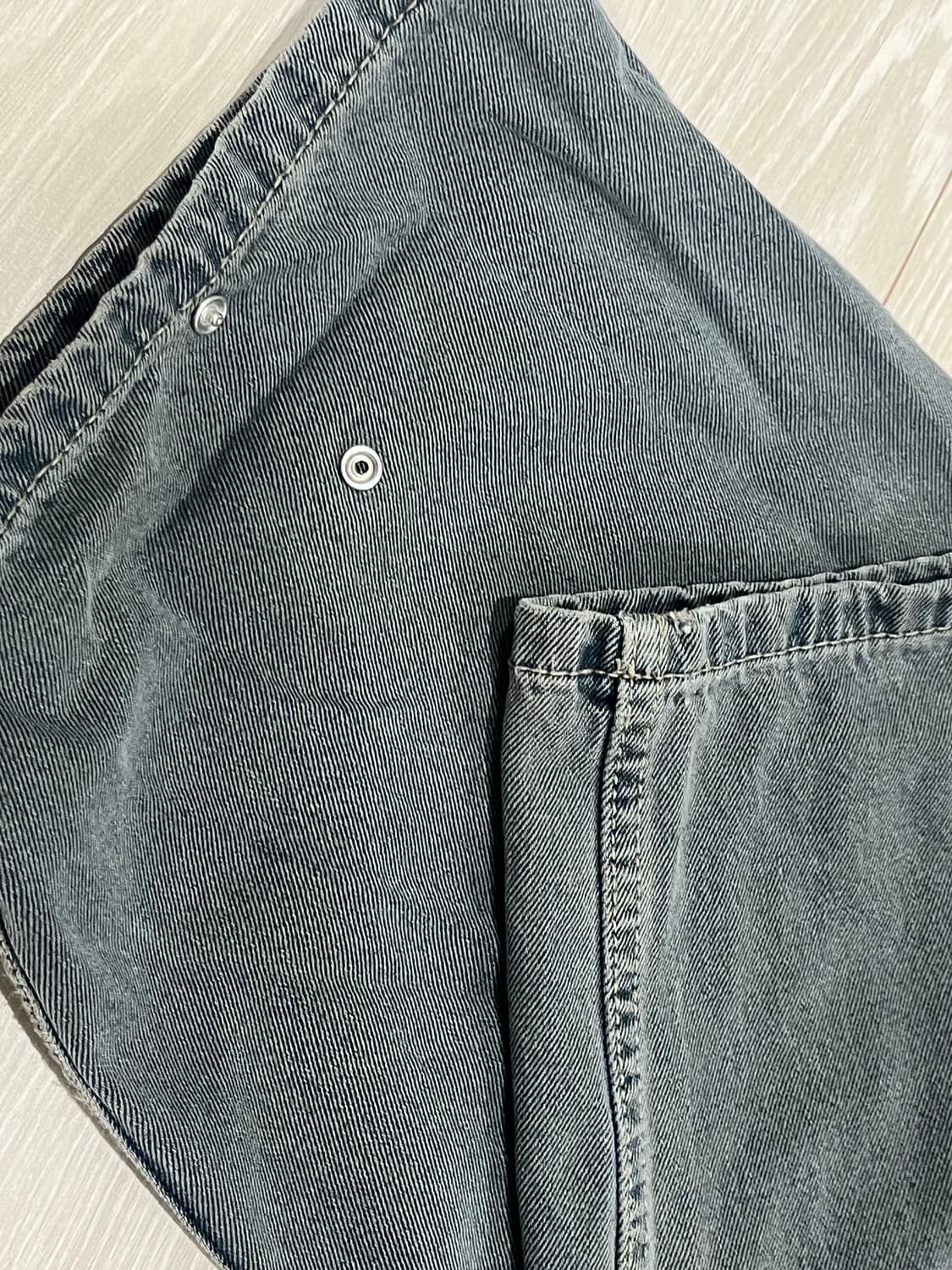 키도 unisex 와이드피그먼트 데님 팬츠 상품이미지4