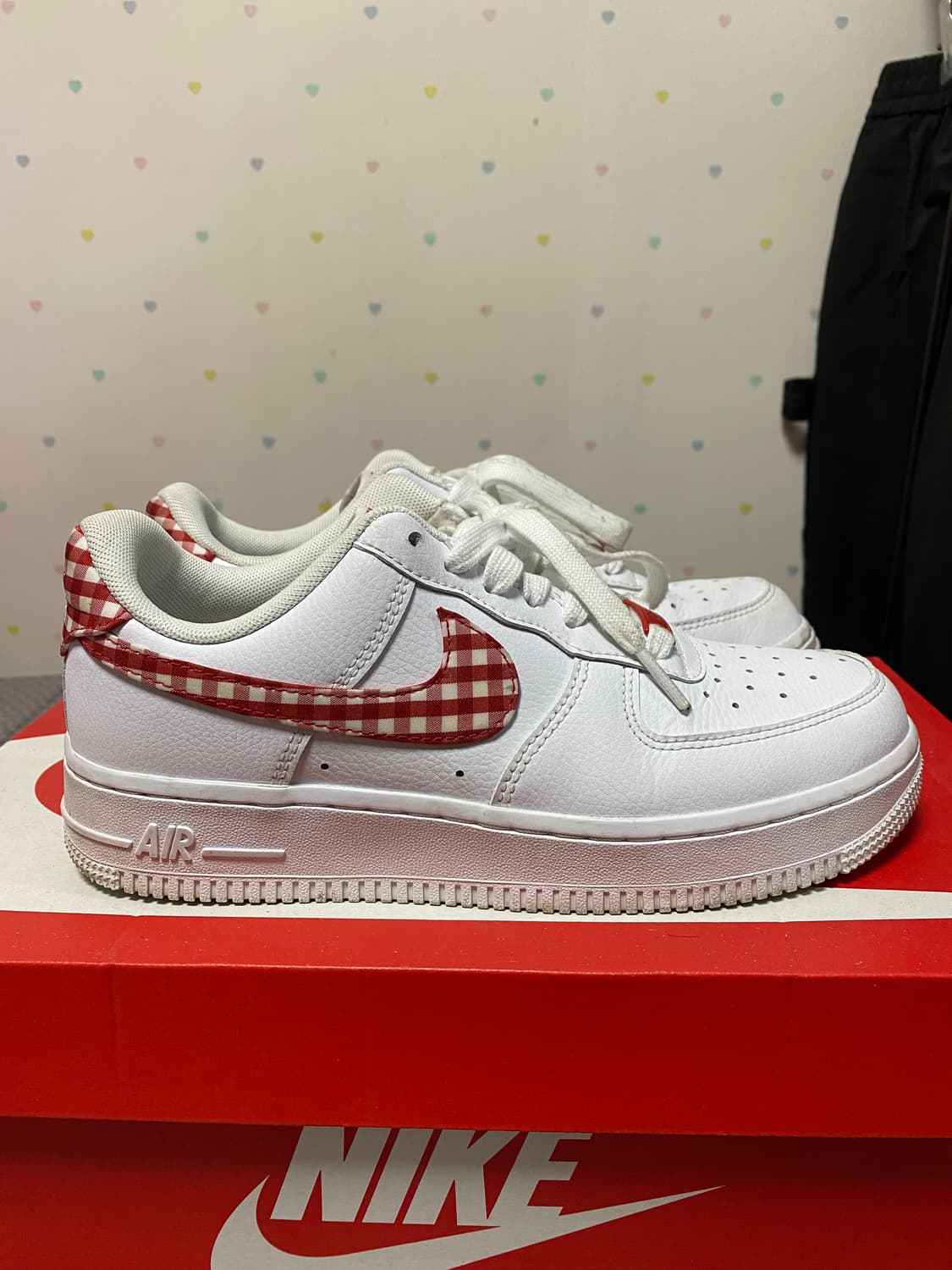 나이키 에어포스1 체크 깅엄 레드 235 상품이미지2