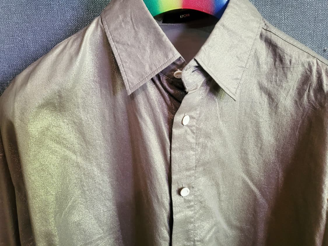 [미사용 새상품] BON 골드 실크셔츠 상품이미지2