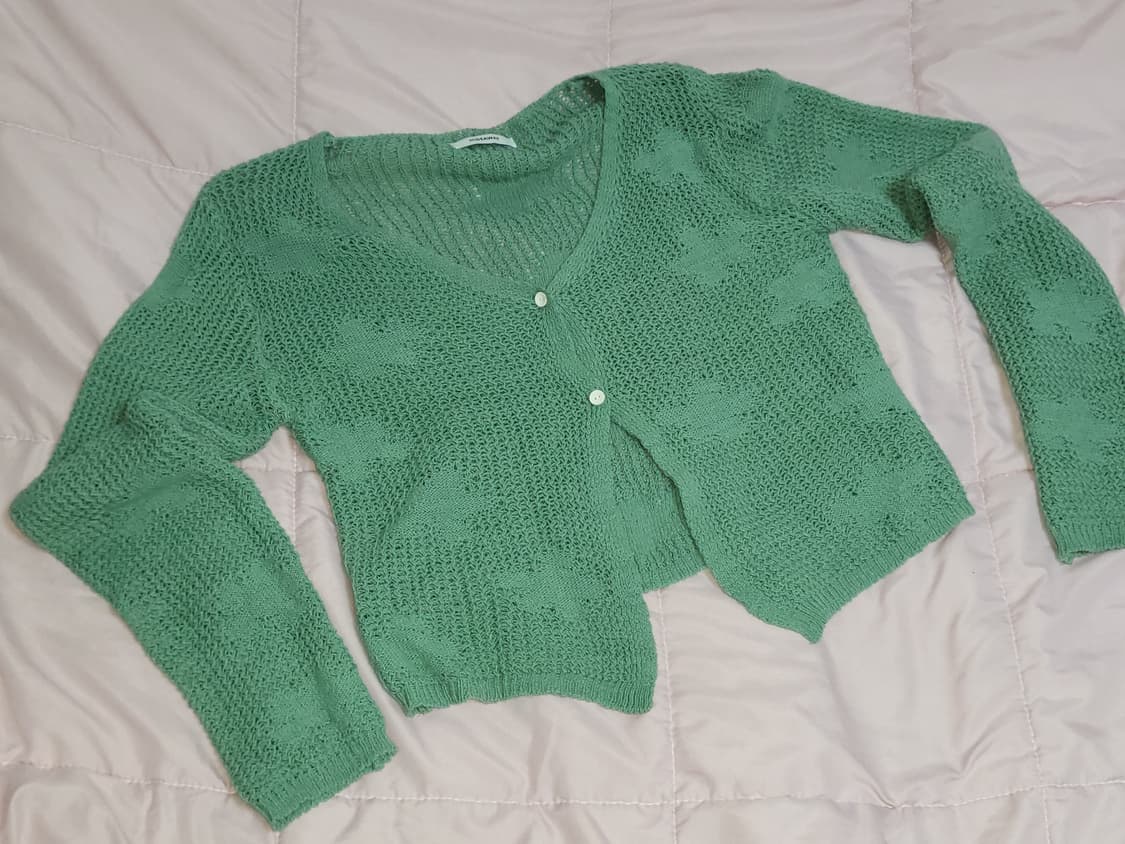 모래하우스 cloud knitting 가디건 그린 상품이미지4