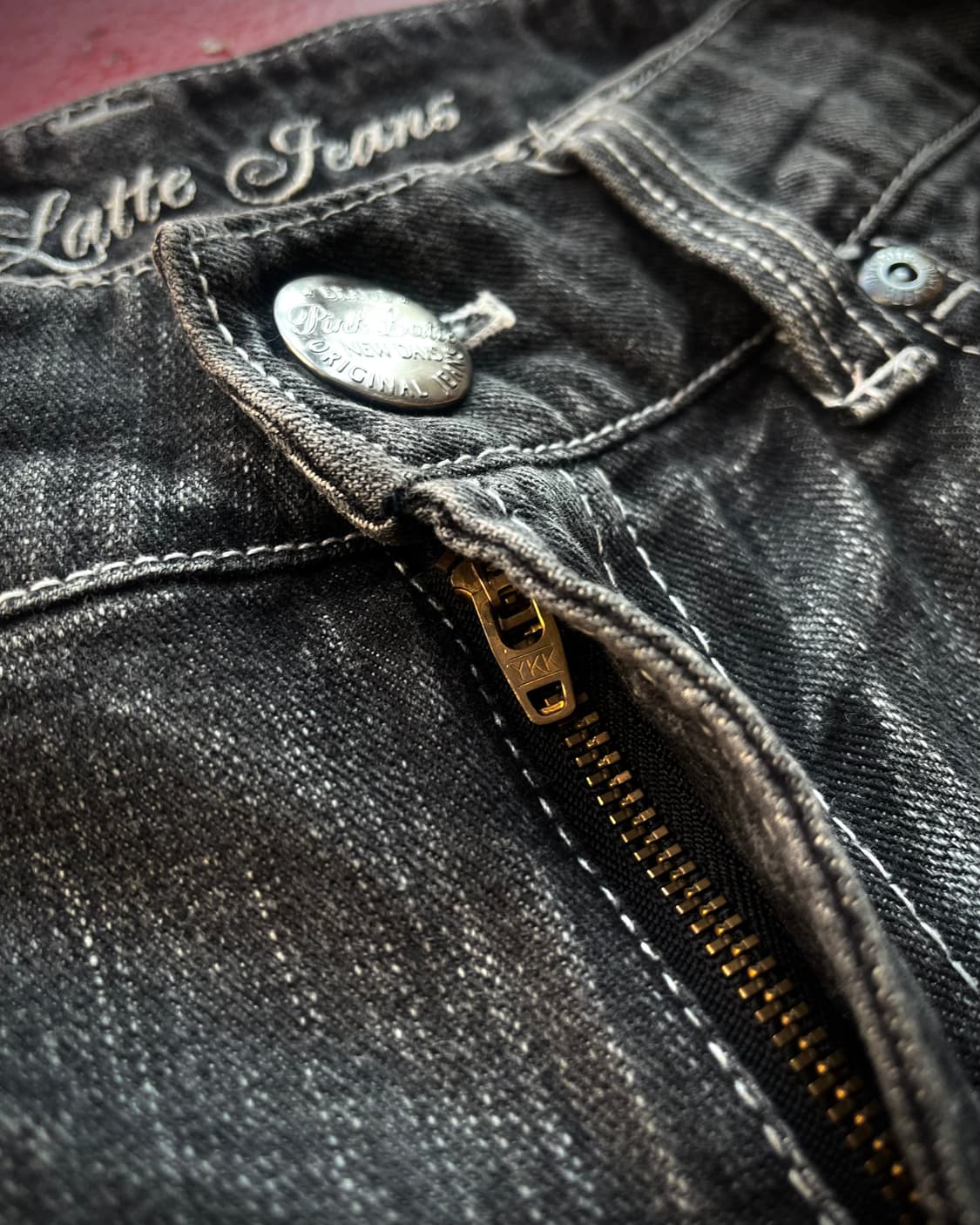 90-00s Pink Latte Jeans Destroyed Denim 상품이미지7