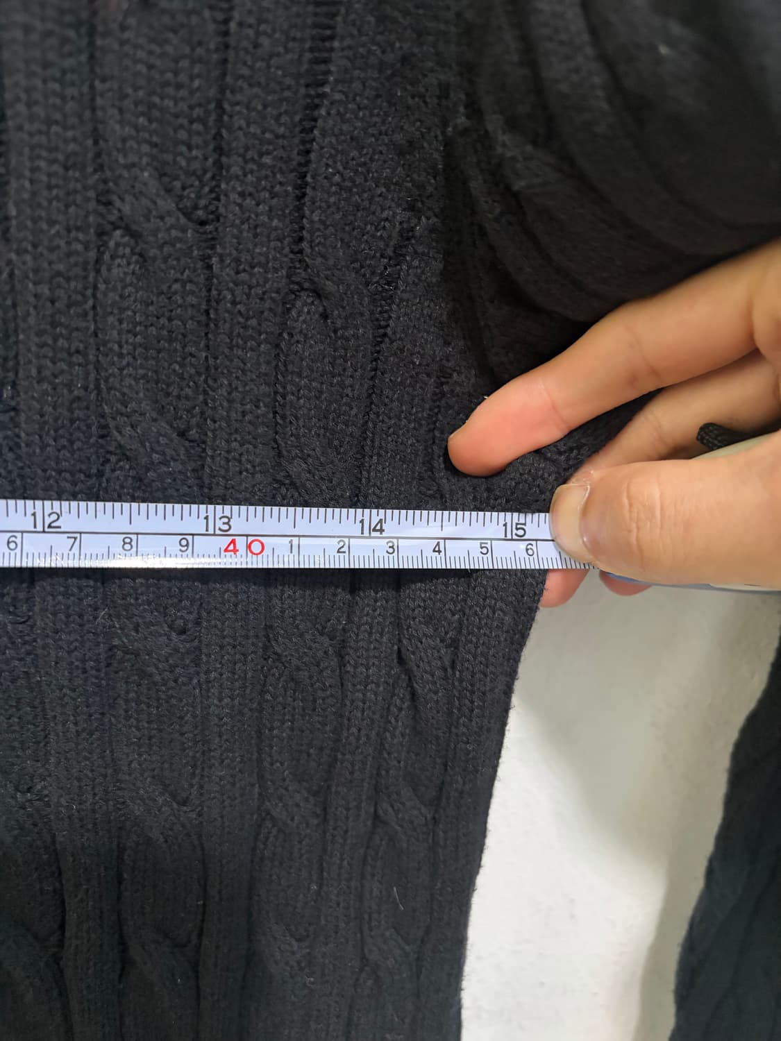 U.S. 폴로 꽈배기 카라 니트 블랙 100 상품이미지8