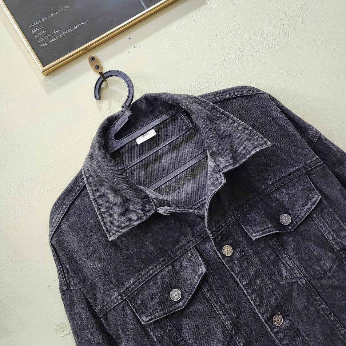 [L] 86 ROAD 워싱 블랙 데님자켓 상품이미지2