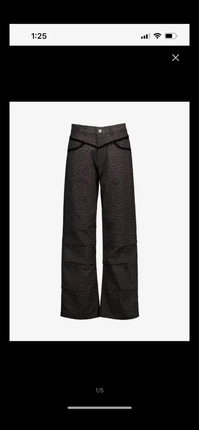 셋업이엑스이 레오파드 팬츠  상품이미지1