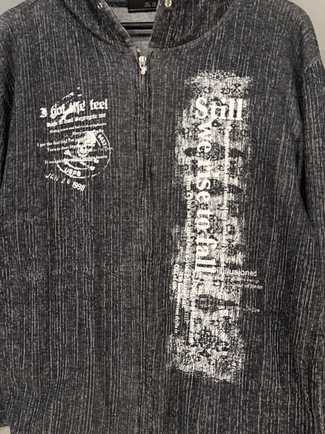 punk printing detail 2-way hood zip-up 상품이미지7