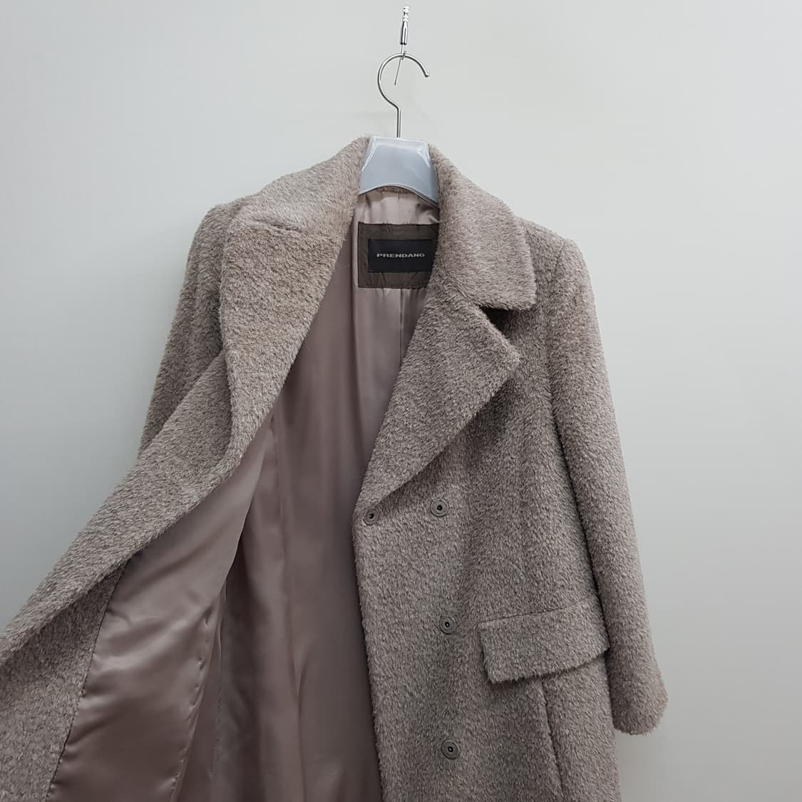 쁘레땅 PRENDANG 부클 텍스처 싱글 롱 코트 88-96-160사이즈 상품이미지5