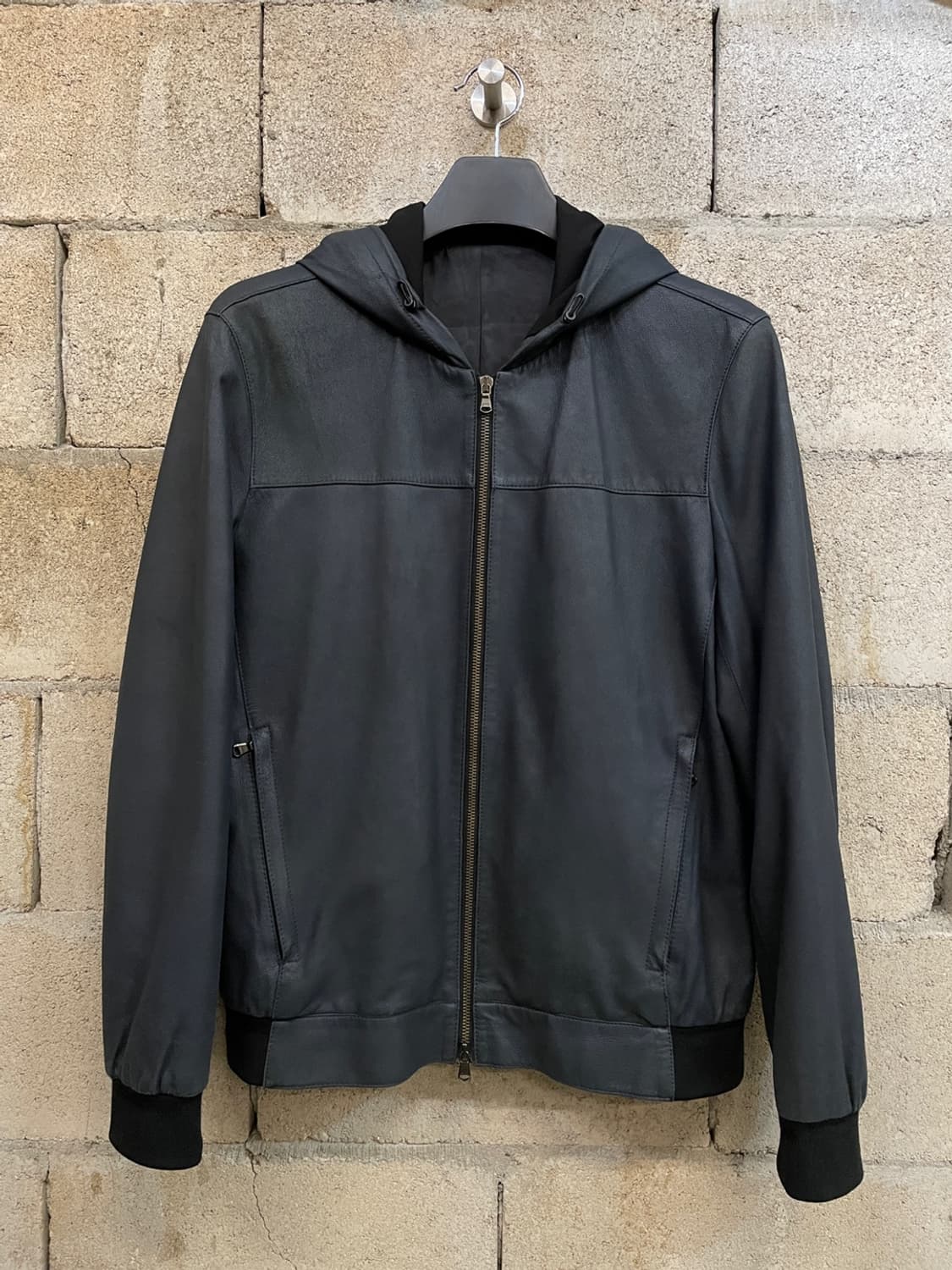 알레그리 고트 스킨 후드 봄버 자켓  상품이미지1