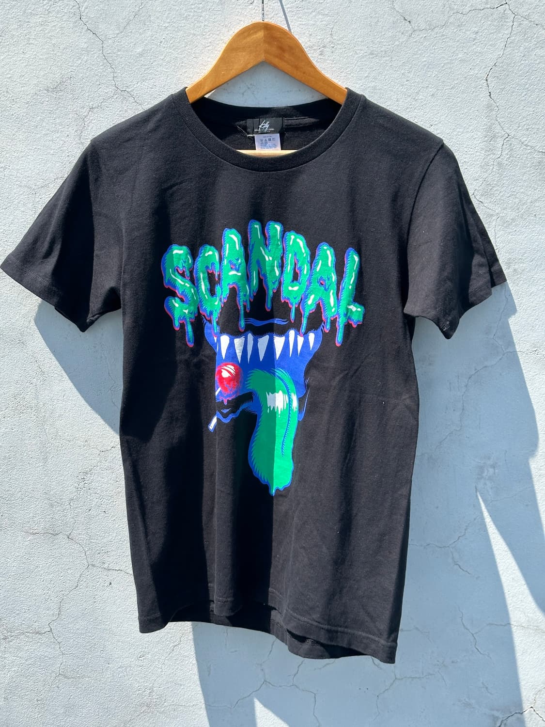 [S] SCANDAL 빈티지 블랙 반팔 티셔츠 상품이미지1