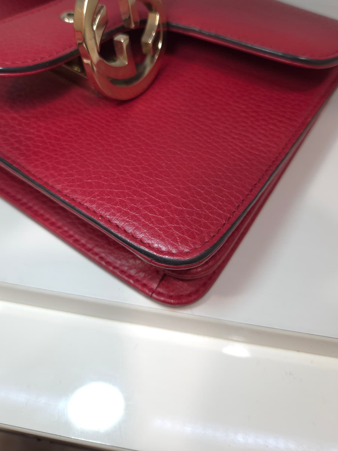 구찌 인터로킹 빨강 체인백 상품이미지5