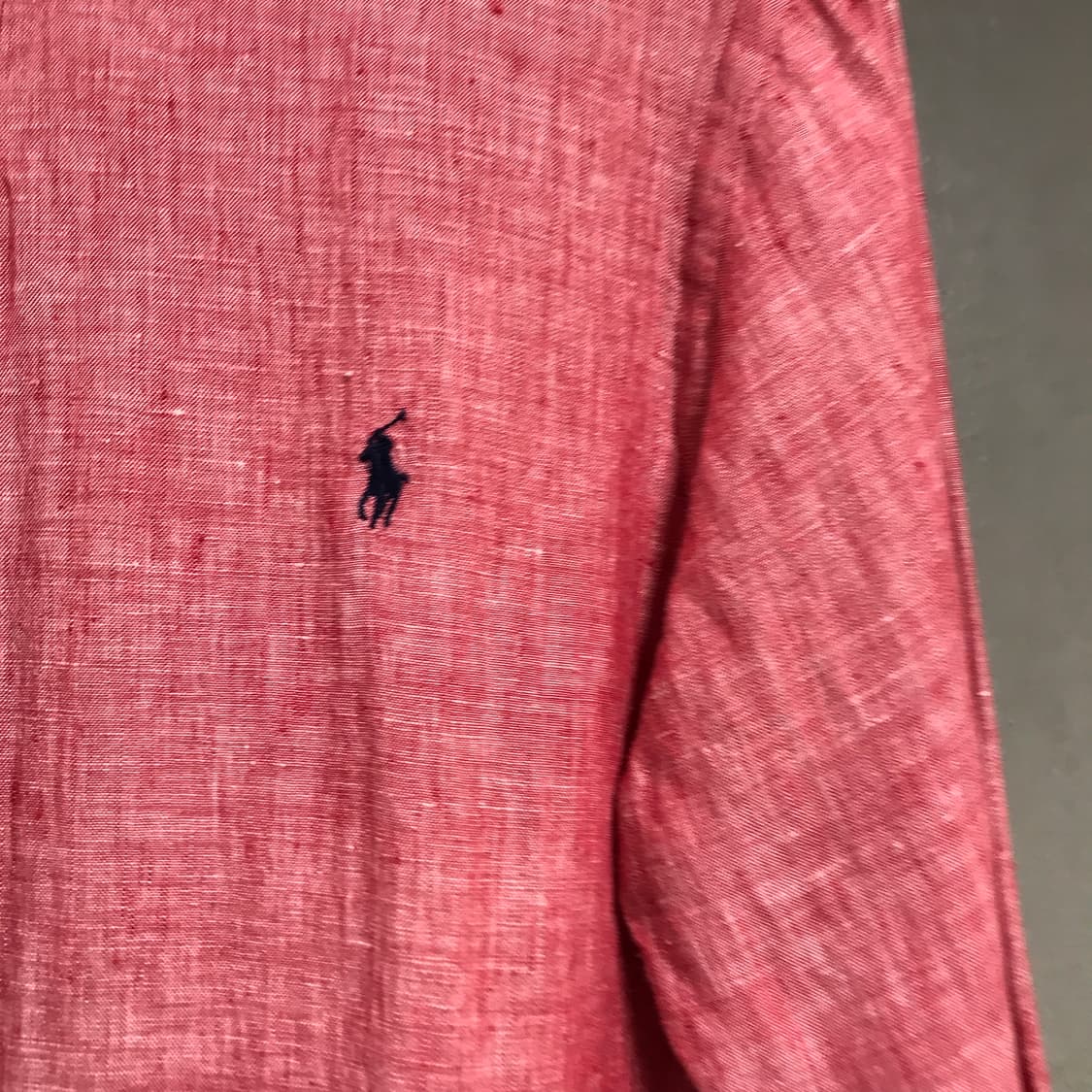 폴로 랄프로렌 린넨 셔츠 레드 S 상품이미지4